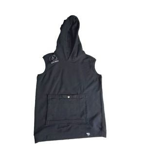 Bougaricci black sleeveless hoodie (**)